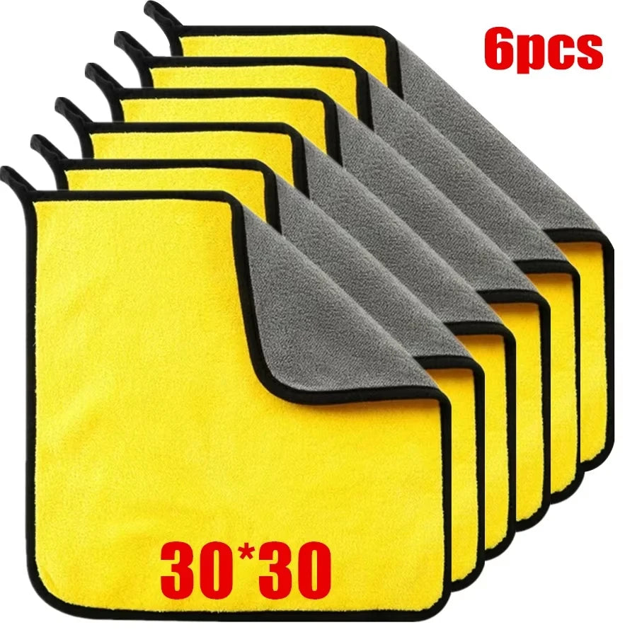 5/10Pcs Car Wash Microfiber Towel 30*60CM / 30*60cm Car Cleaning Drying Cloth  Care Cloth Car Wash Towel  Kitchen Towel