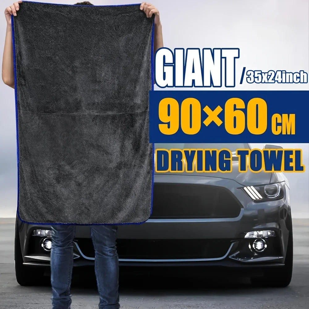 1pc Extra Large Car Drying Towel - Ultra-Absorbent Soft Lint & Streak-Free Quick-Dry 24"x35" Ideal for Automotive Cleaning