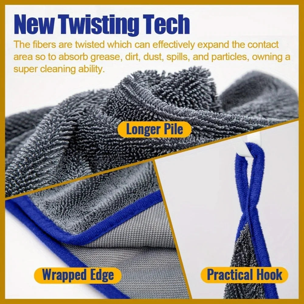 1pc Extra Large Car Drying Towel - Ultra-Absorbent Soft Lint & Streak-Free Quick-Dry 24"x35" Ideal for Automotive Cleaning