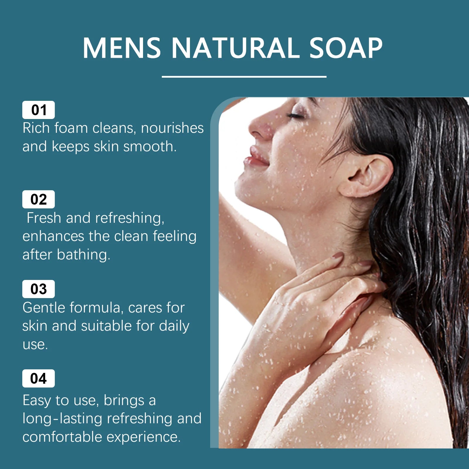 Body Soap - Deep Cleansing, Gentle Nourishment, Oil Control, Odor Removal, Moisturizing, Refreshing & Fragrant for Clean Skin