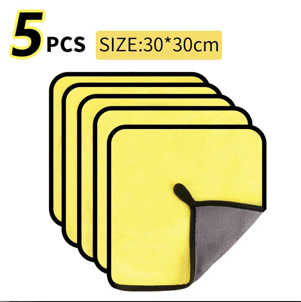 5/10Pcs Car Wash Microfiber Towel 30*60CM / 30*60cm Car Cleaning Drying Cloth  Care Cloth Car Wash Towel  Kitchen Towel