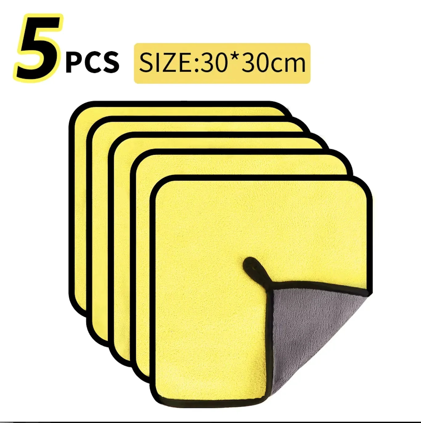 5/10Pcs Car Wash Microfiber Towel 30*60CM / 30*60cm Car Cleaning Drying Cloth  Care Cloth Car Wash Towel  Kitchen Towel