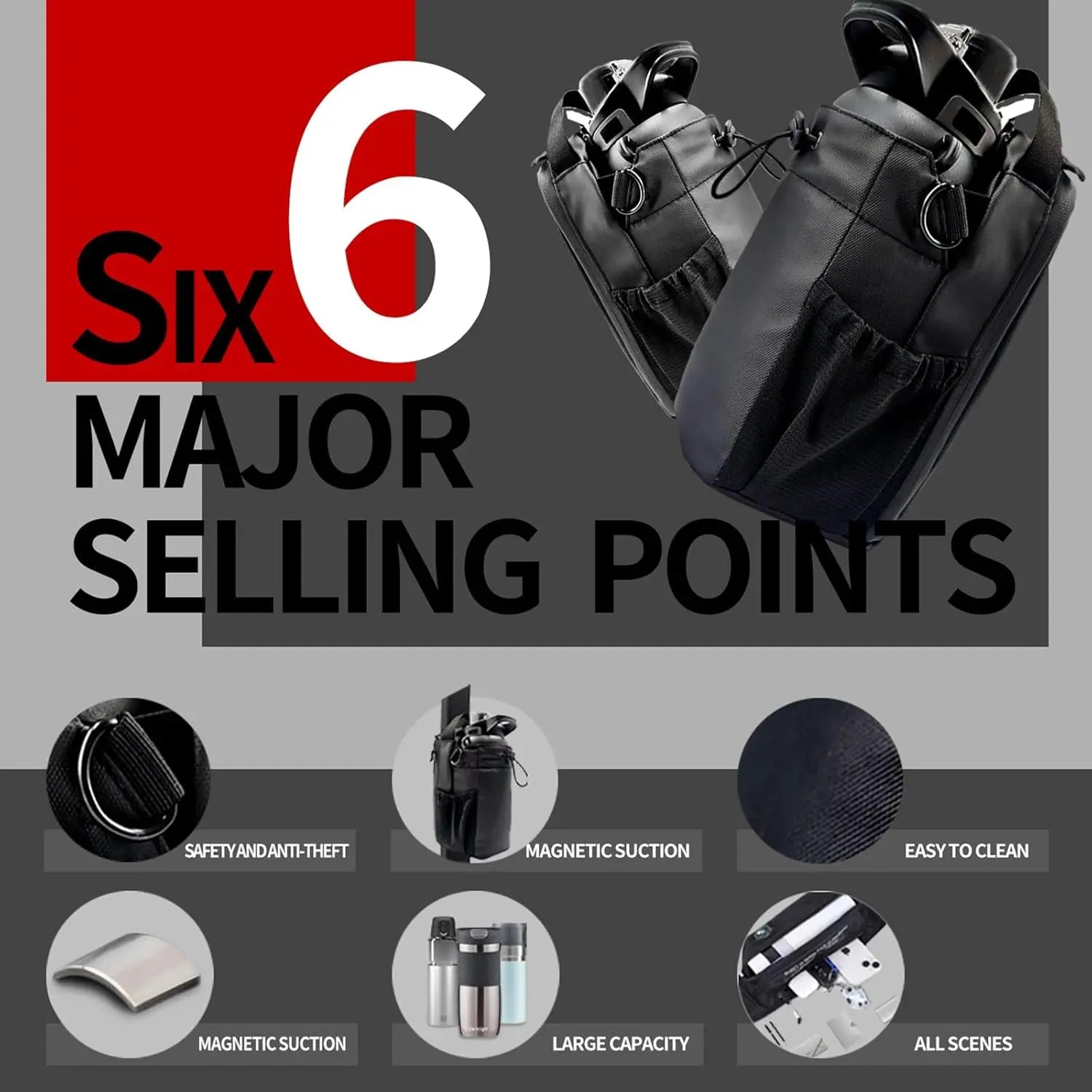 HOT!!! Magnetic Gym Cycling Water Bottle Bag -Unisex Magnetic Gym mountain Bag, Holds Gym Water Bottles with Strap, 9.84" Tall