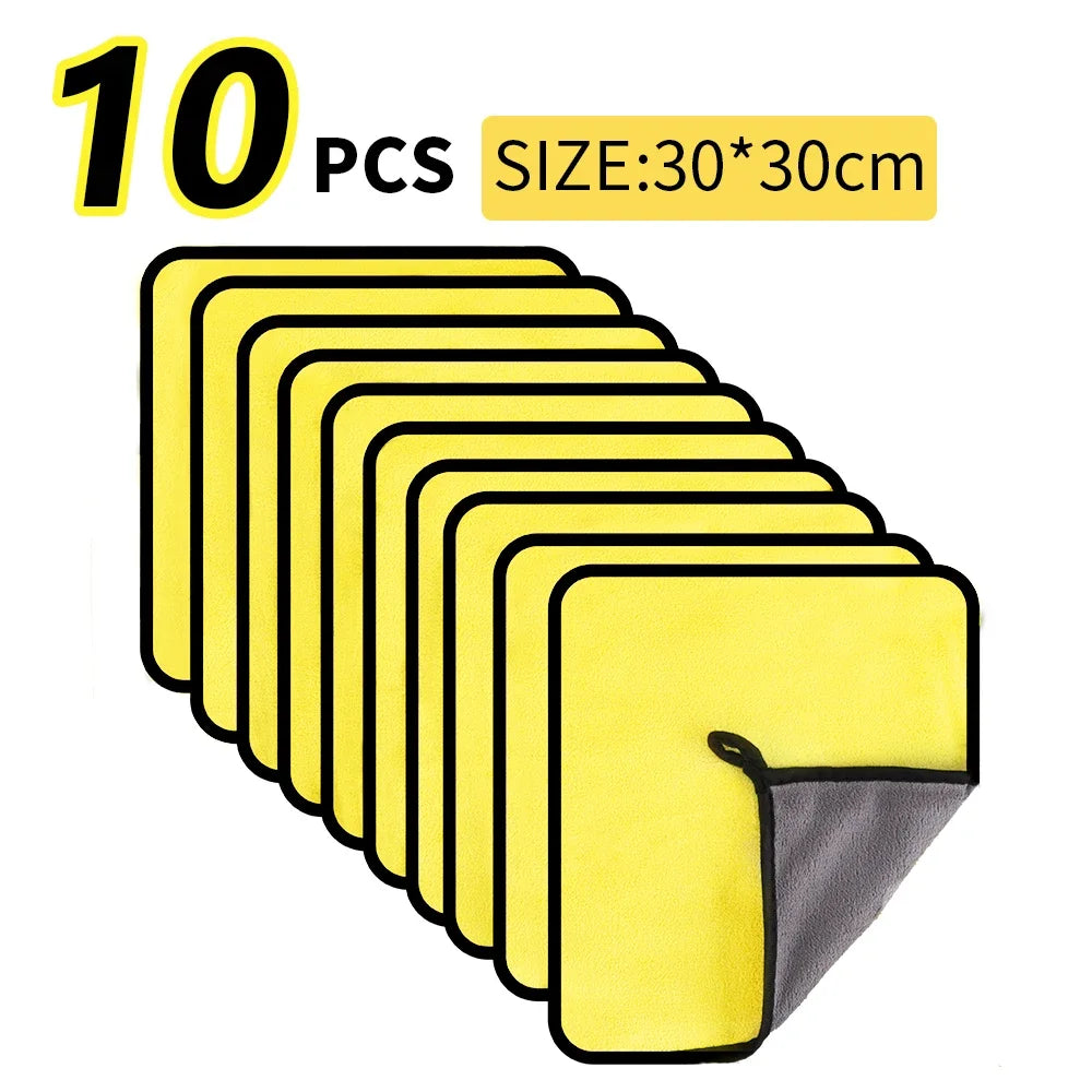 5/10Pcs Car Wash Microfiber Towel 30*60CM / 30*60cm Car Cleaning Drying Cloth  Care Cloth Car Wash Towel  Kitchen Towel