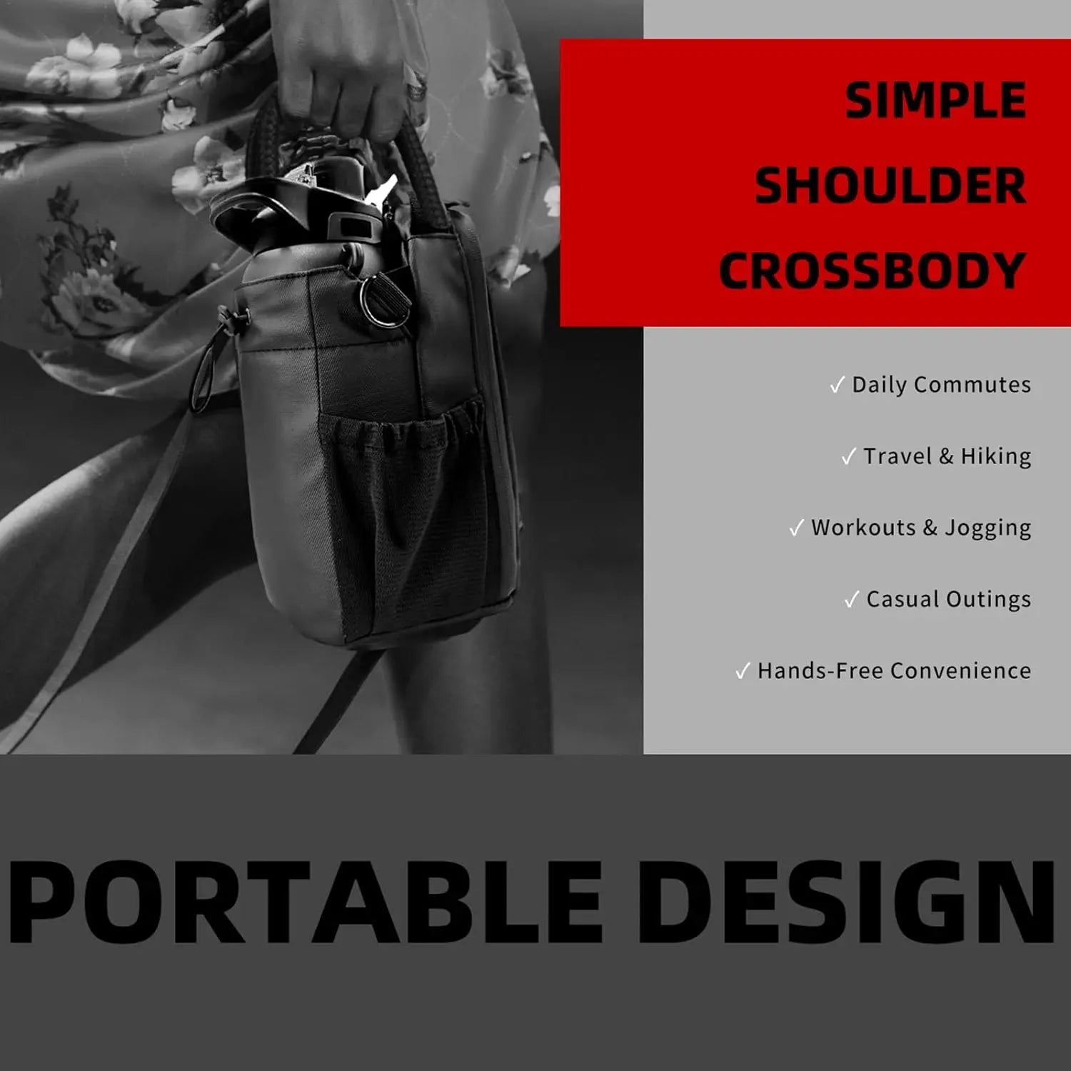 HOT!!! Magnetic Gym Cycling Water Bottle Bag -Unisex Magnetic Gym mountain Bag, Holds Gym Water Bottles with Strap, 9.84" Tall